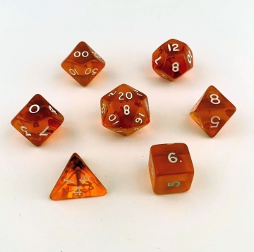 7 pc Fantasy Translucent Orange